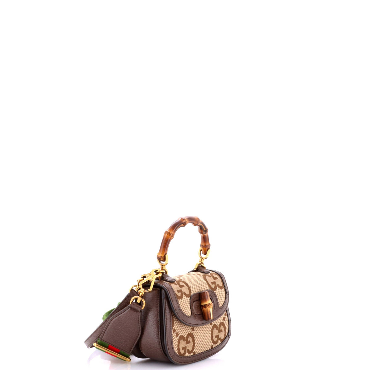 Bamboo 1947 Top Handle Bag Jumbo GG Canvas Mini