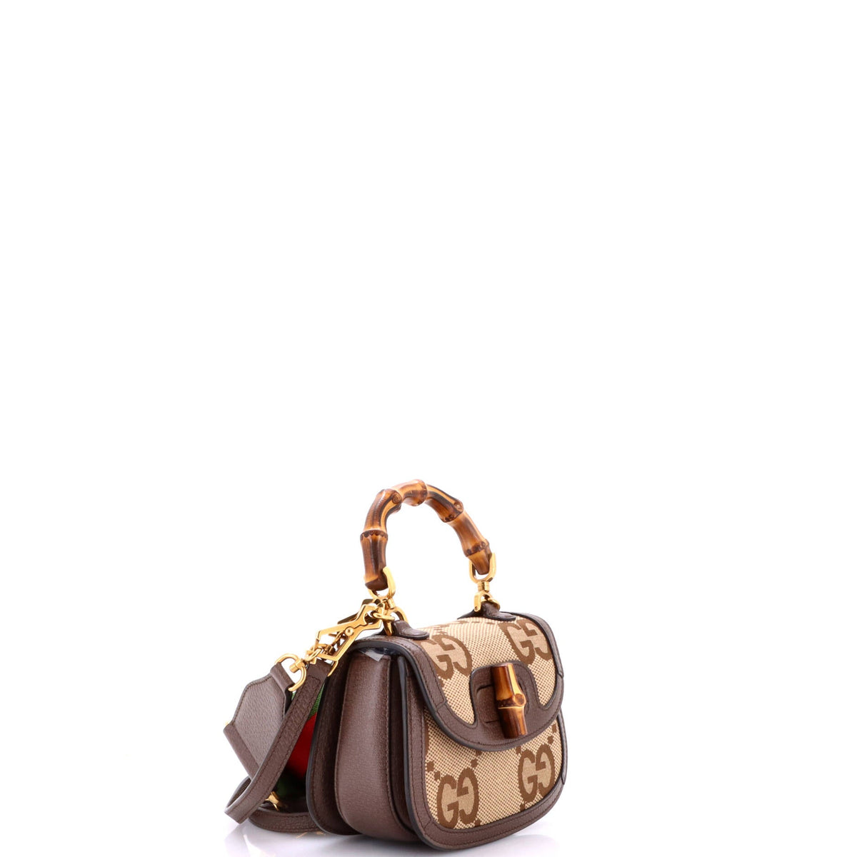 Bamboo 1947 Top Handle Bag Jumbo GG Canvas Mini