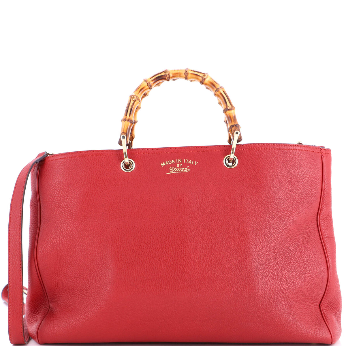 Bamboo Shopper Tote Leather Large