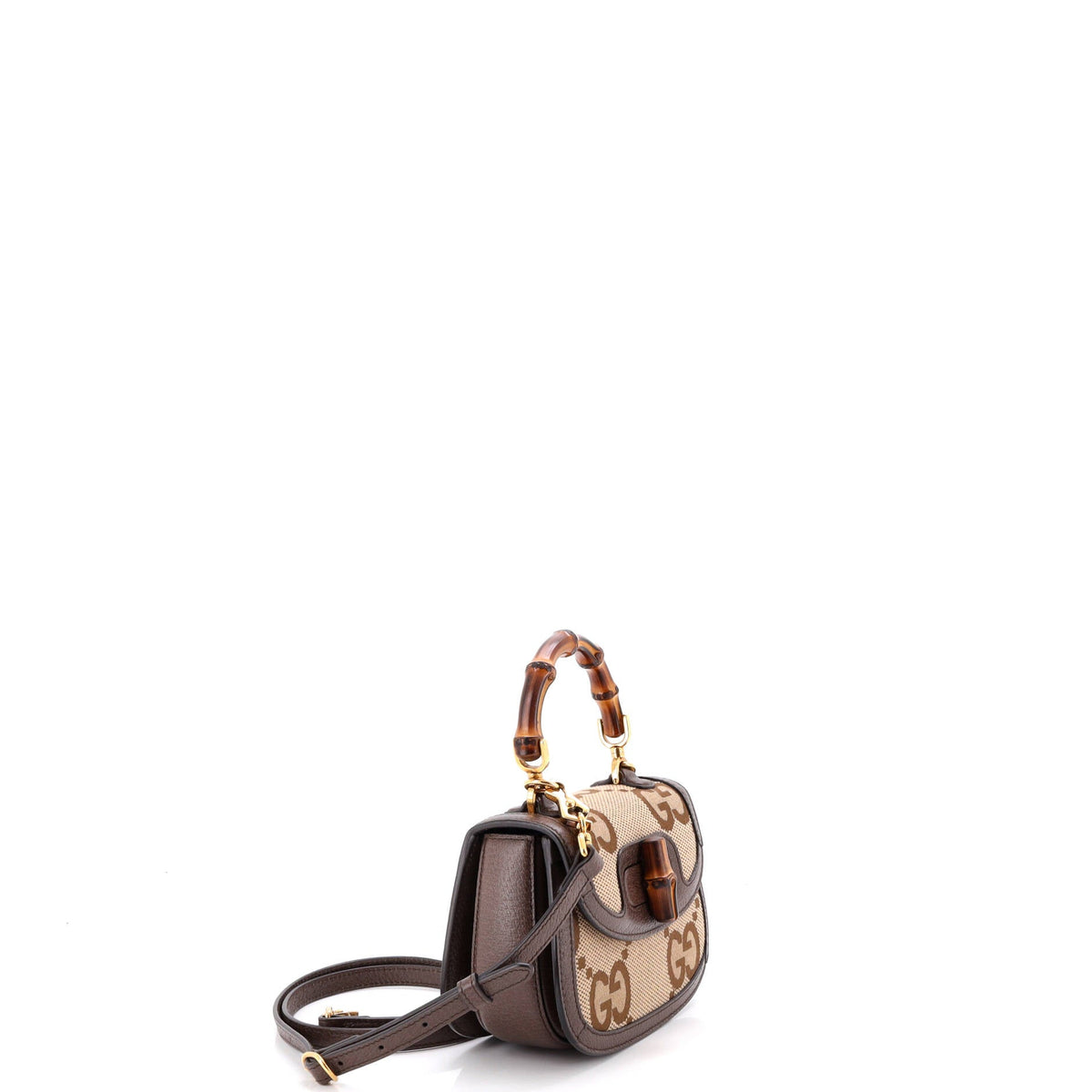 Bamboo 1947 Top Handle Bag Jumbo GG Canvas Mini