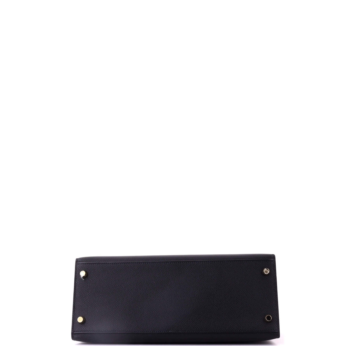 Kelly Handbag Noir Epsom with Permabrass Hardware 28