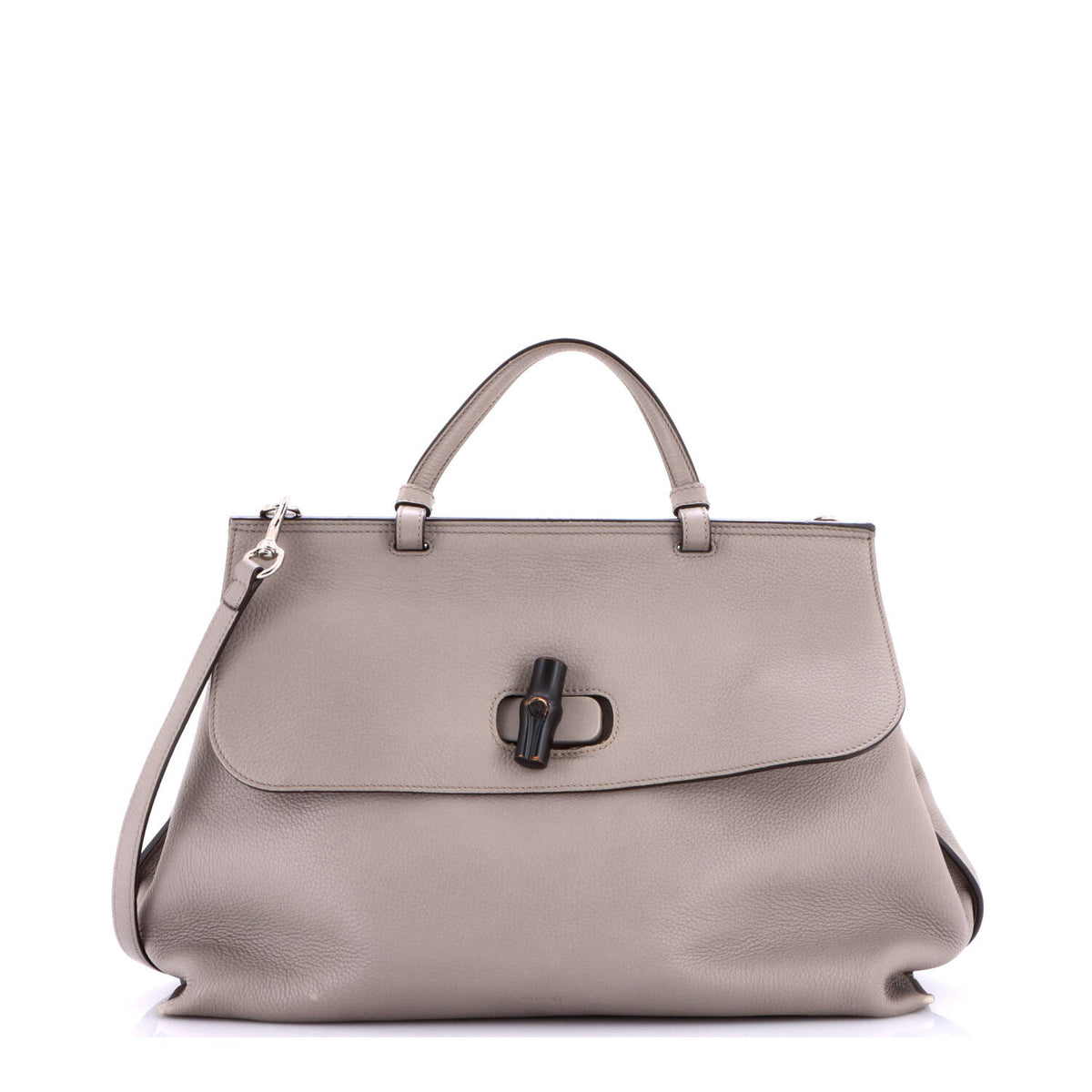 Bamboo Daily Top Handle Bag Leather Large