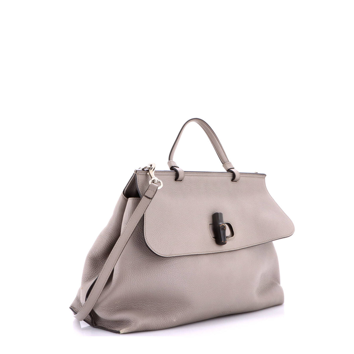 Bamboo Daily Top Handle Bag Leather Large
