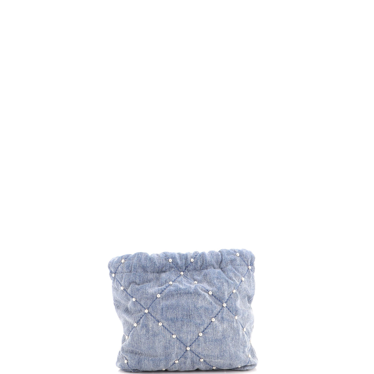 22 Chain Hobo Quilted Studded Denim Mini