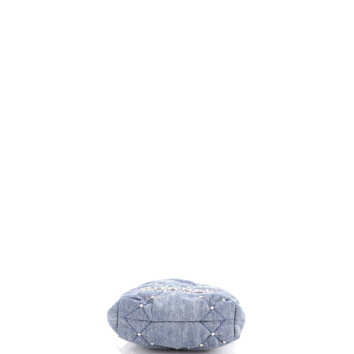 22 Chain Hobo Quilted Studded Denim Mini