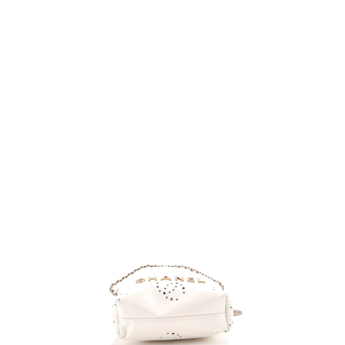 22 Chain Hobo CC Eyelet Embroidered Calfskin Mini