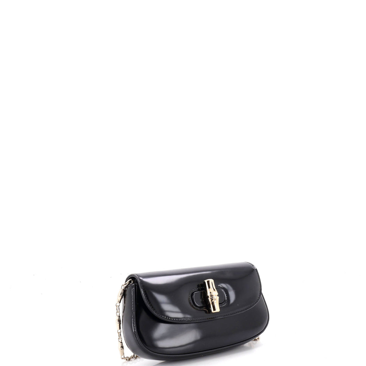 Bamboo Night Chain Clutch Leather Small