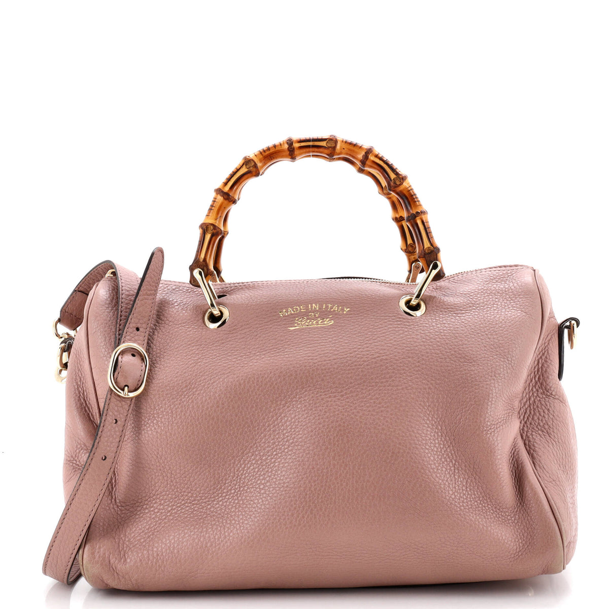 Bamboo Shopper Boston Bag Leather Medium