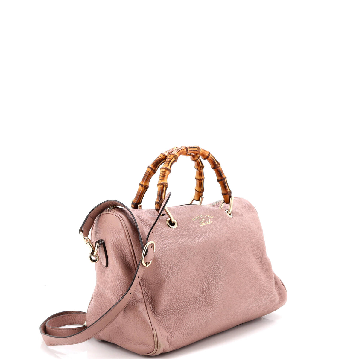 Bamboo Shopper Boston Bag Leather Medium