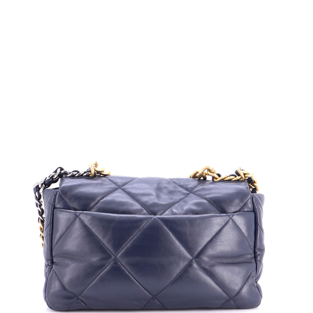 19 Flap Bag Quilted Leather Large