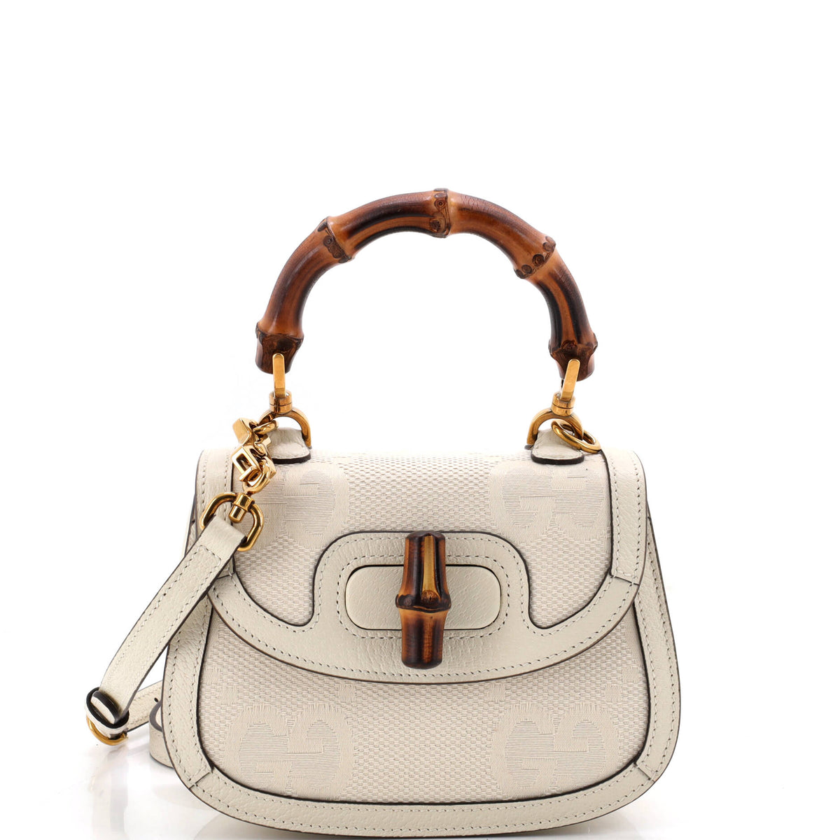 Bamboo 1947 Top Handle Bag Jumbo GG Canvas Mini