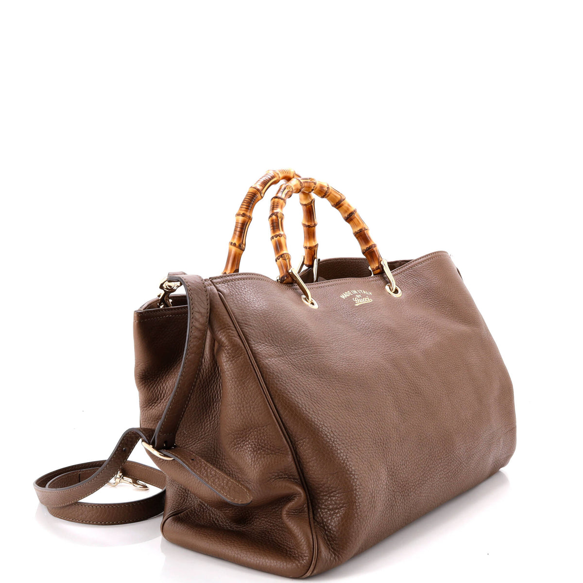 Bamboo Shopper Tote Leather Large