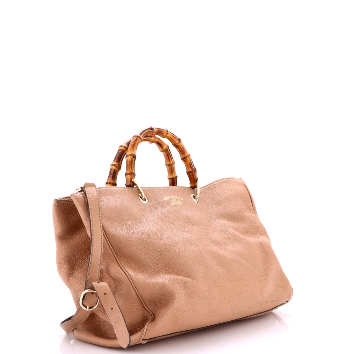 Bamboo Shopper Tote Leather Large