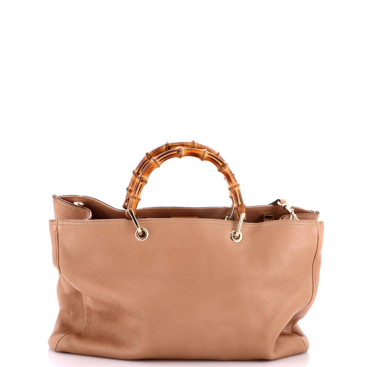 Bamboo Shopper Tote Leather Large