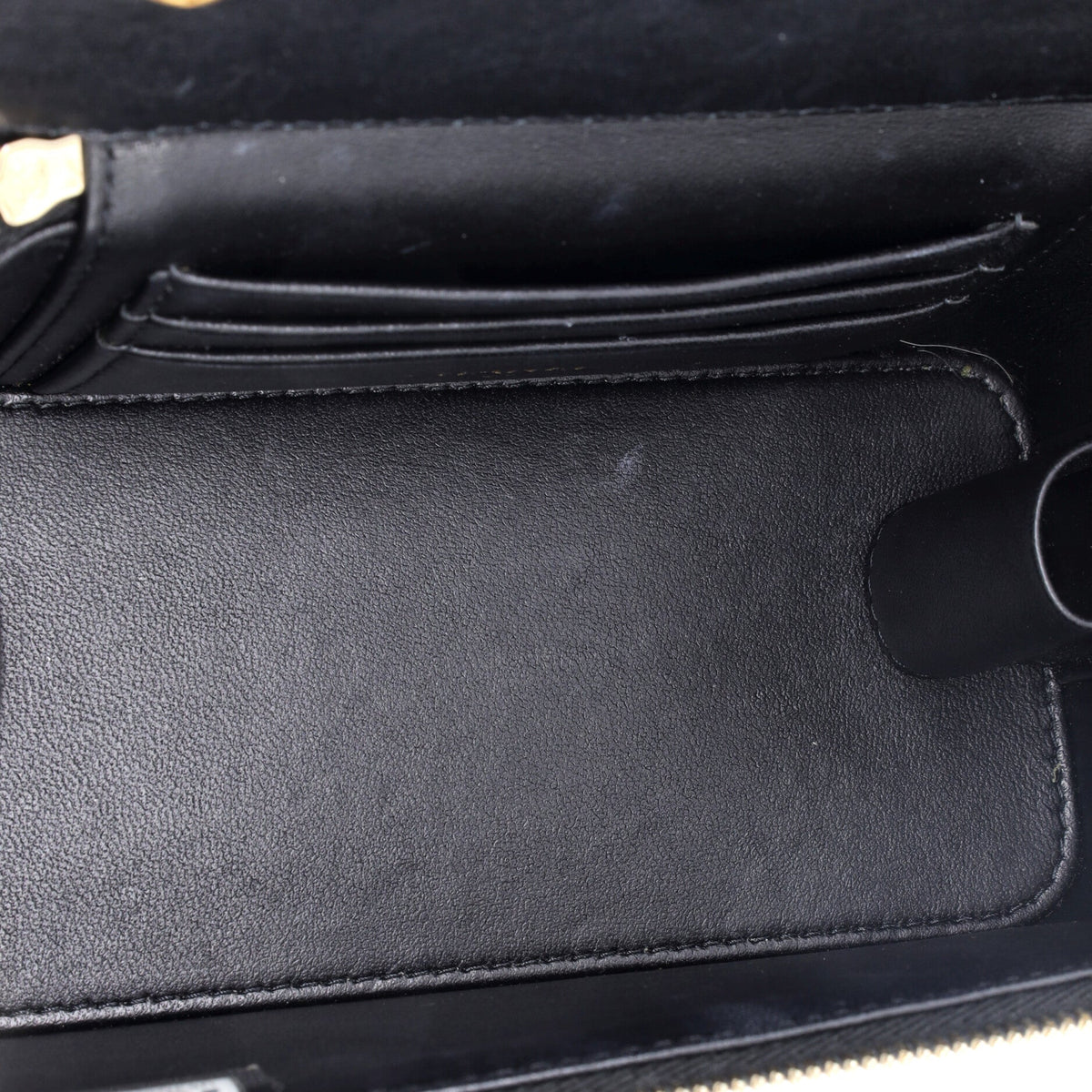All Slide Long Vanity Case with Chain Quilted Lambskin Small