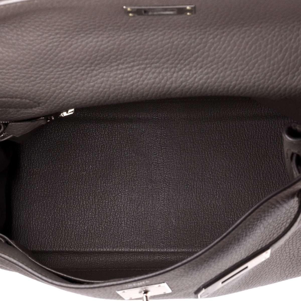 Kelly Handbag Etain Clemence with Palladium Hardware 28