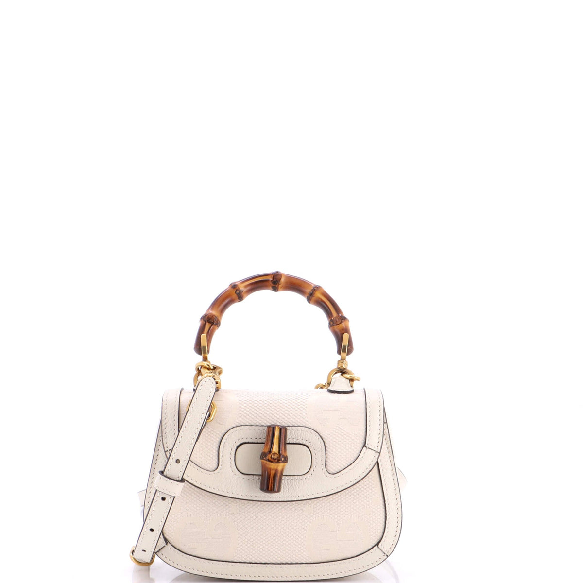 Bamboo 1947 Top Handle Bag Jumbo GG Canvas Mini