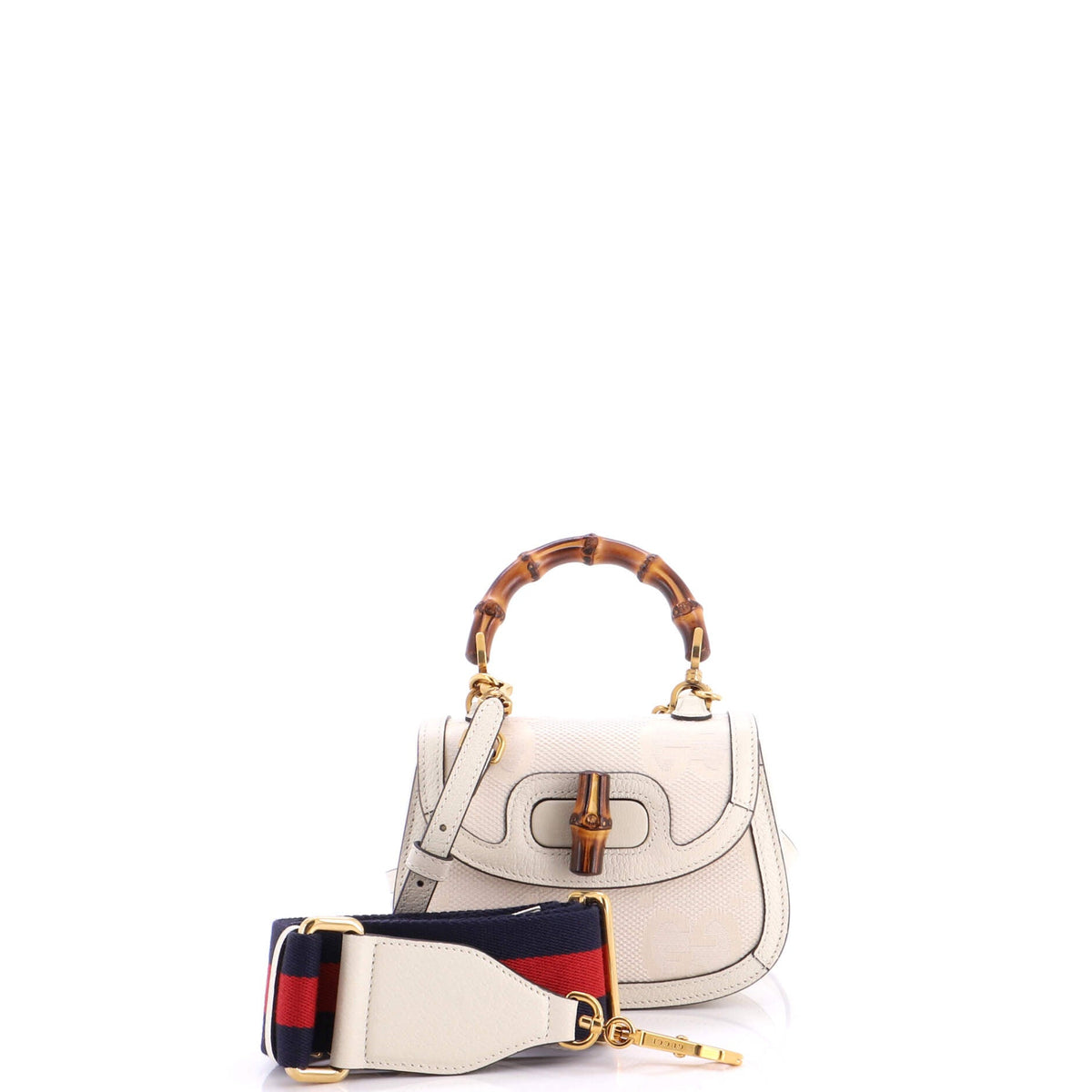 Bamboo 1947 Top Handle Bag Jumbo GG Canvas Mini