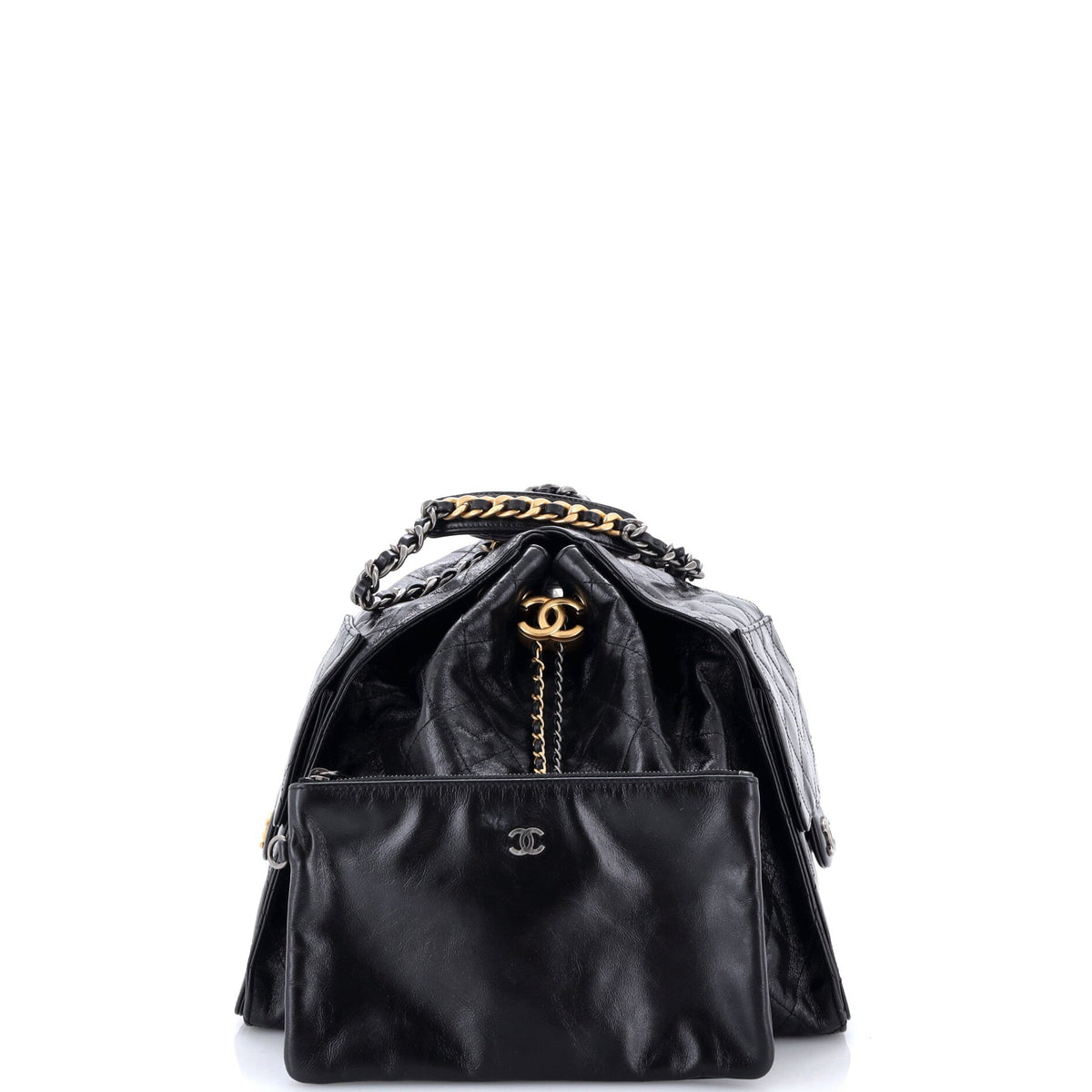 25 Hobo Bag Quilted Shiny Crumpled Calfskin Medium