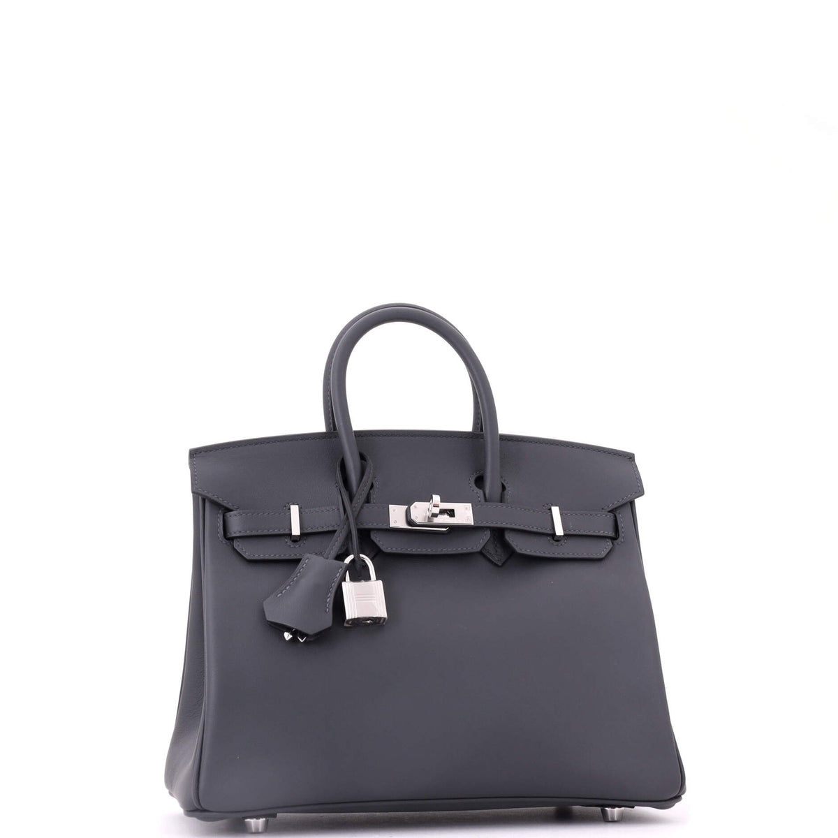 Birkin Handbag Ardoise Swift with Palladium Hardware 25