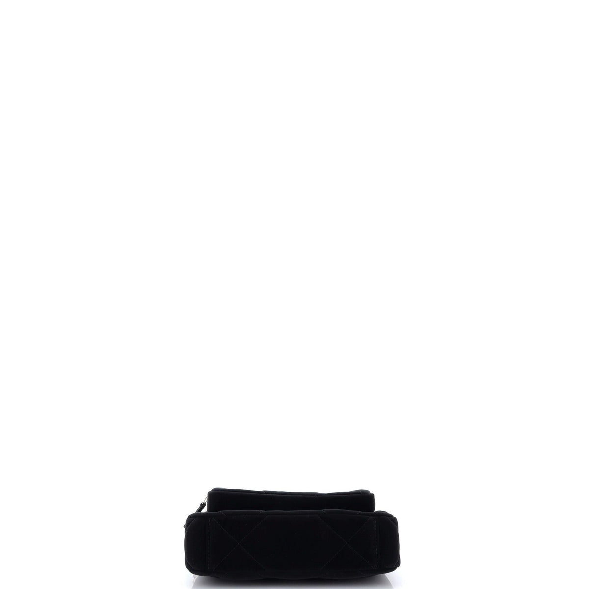 25 Clutch With Chain Quilted Velvet Effect Nylon and Shiny Crumpled Calfskin Mini