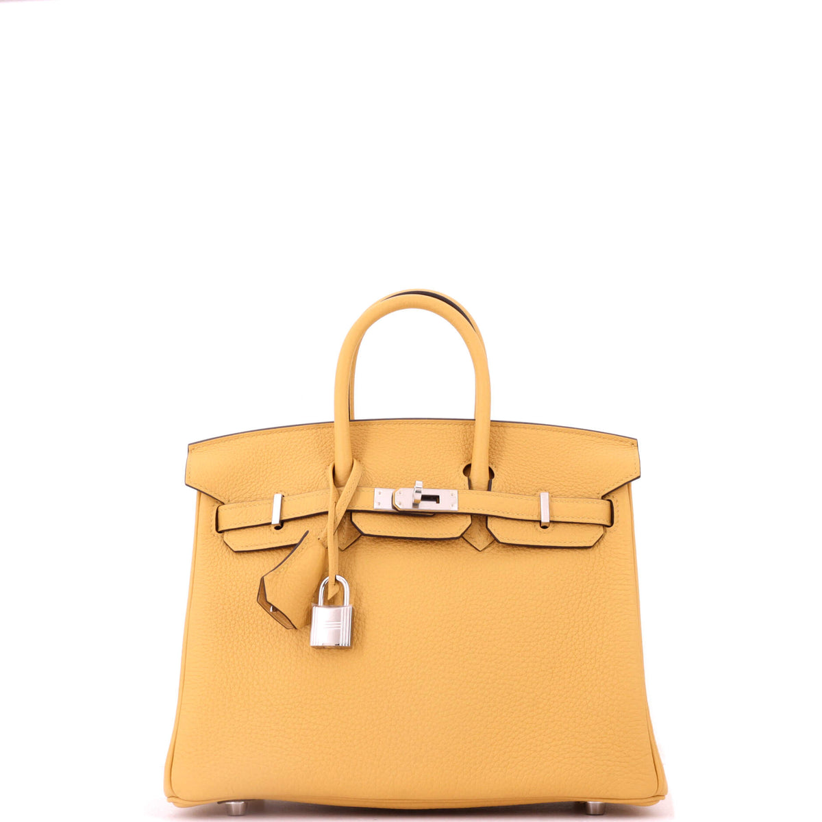 Birkin Handbag Paille Togo with Palladium Hardware 25