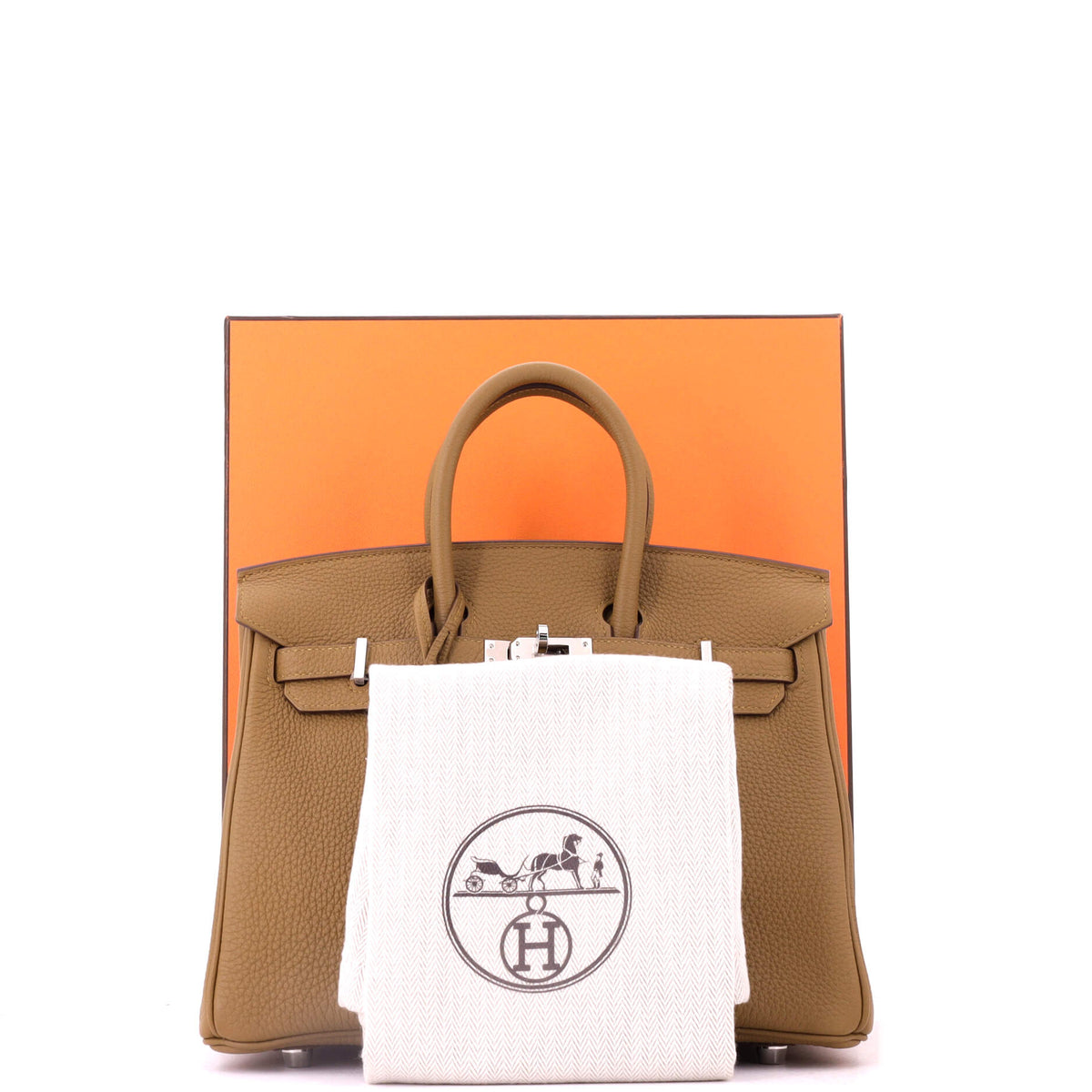 Birkin Handbag Verso Togo with Palladium Hardware 25