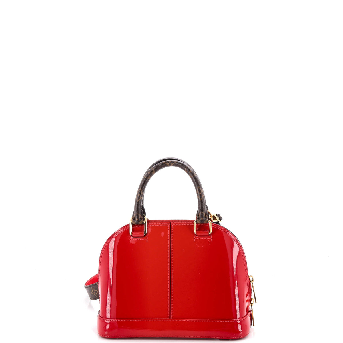 Alma Handbag Vernis with Monogram Canvas BB