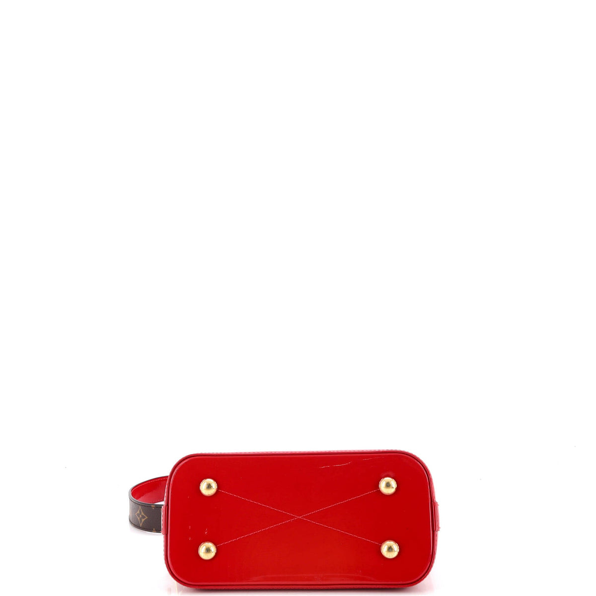Alma Handbag Vernis with Monogram Canvas BB
