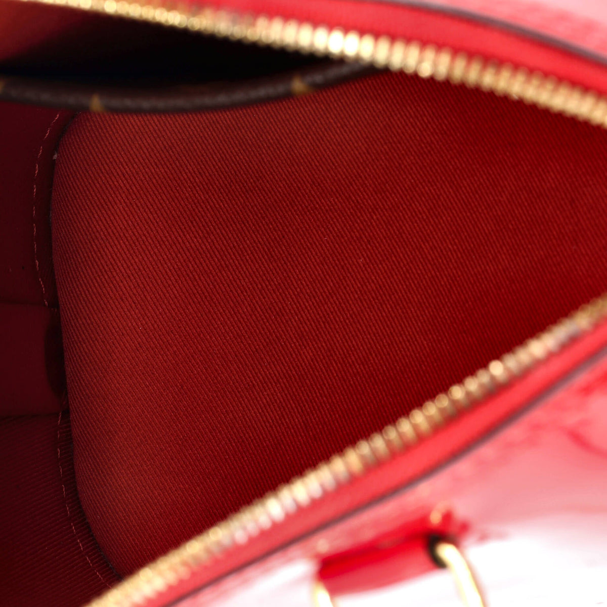 Alma Handbag Vernis with Monogram Canvas BB
