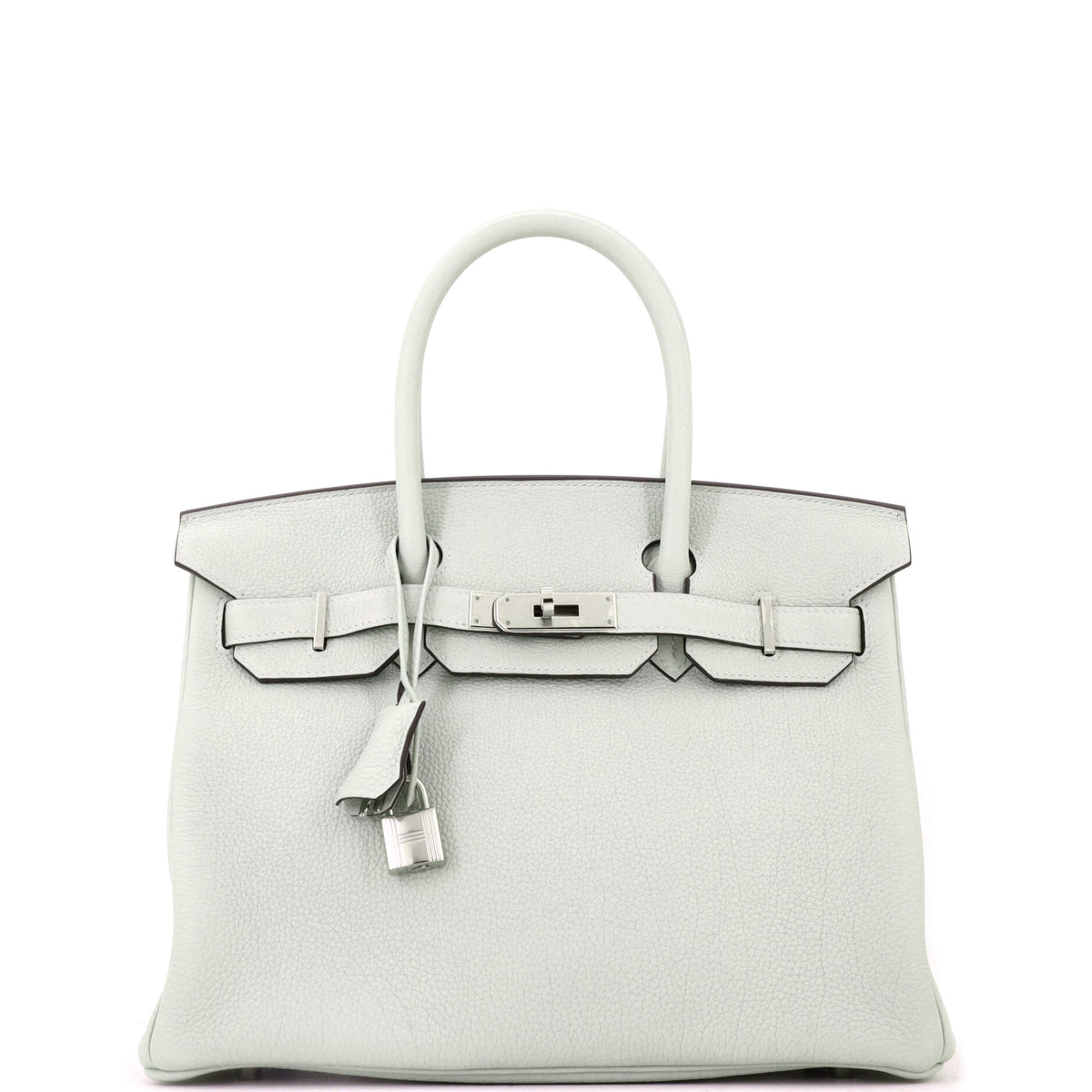Birkin Handbag Gris Neve Togo with Palladium Hardware 30