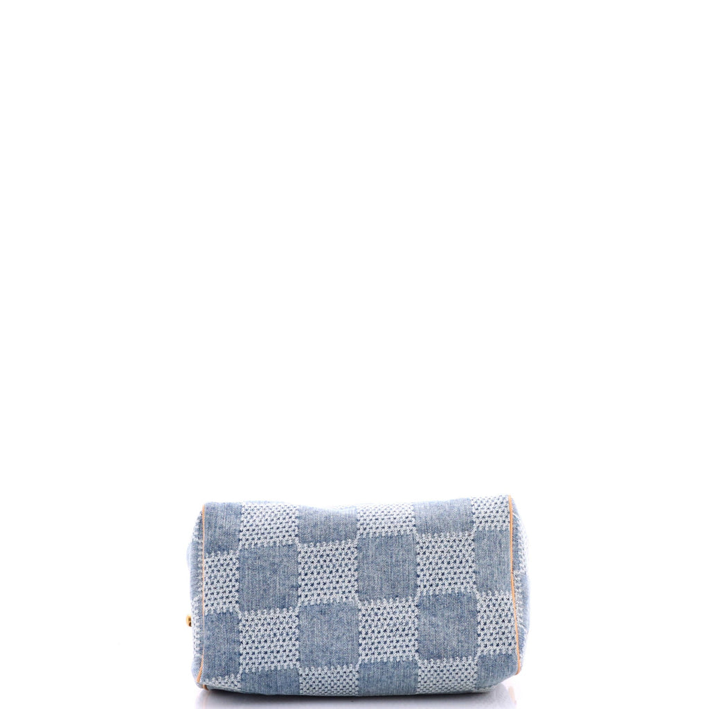 Speedy Bandouliere Bag 3D Damier Giant Denim 25