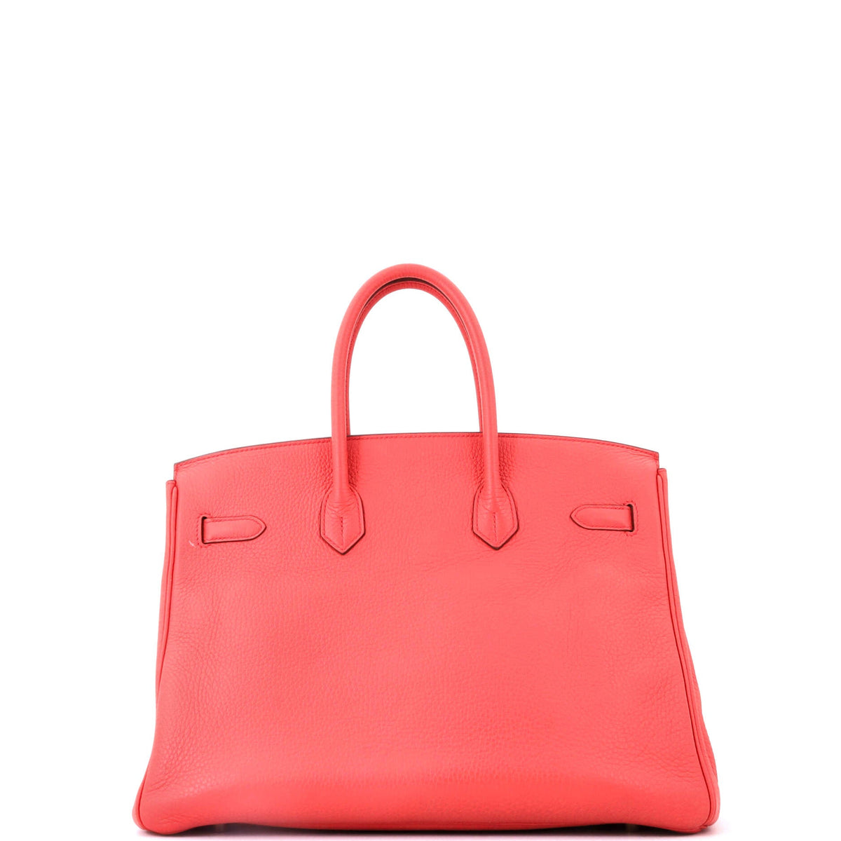 Birkin Handbag Bougainvillier Clemence with Gold Hardware 35