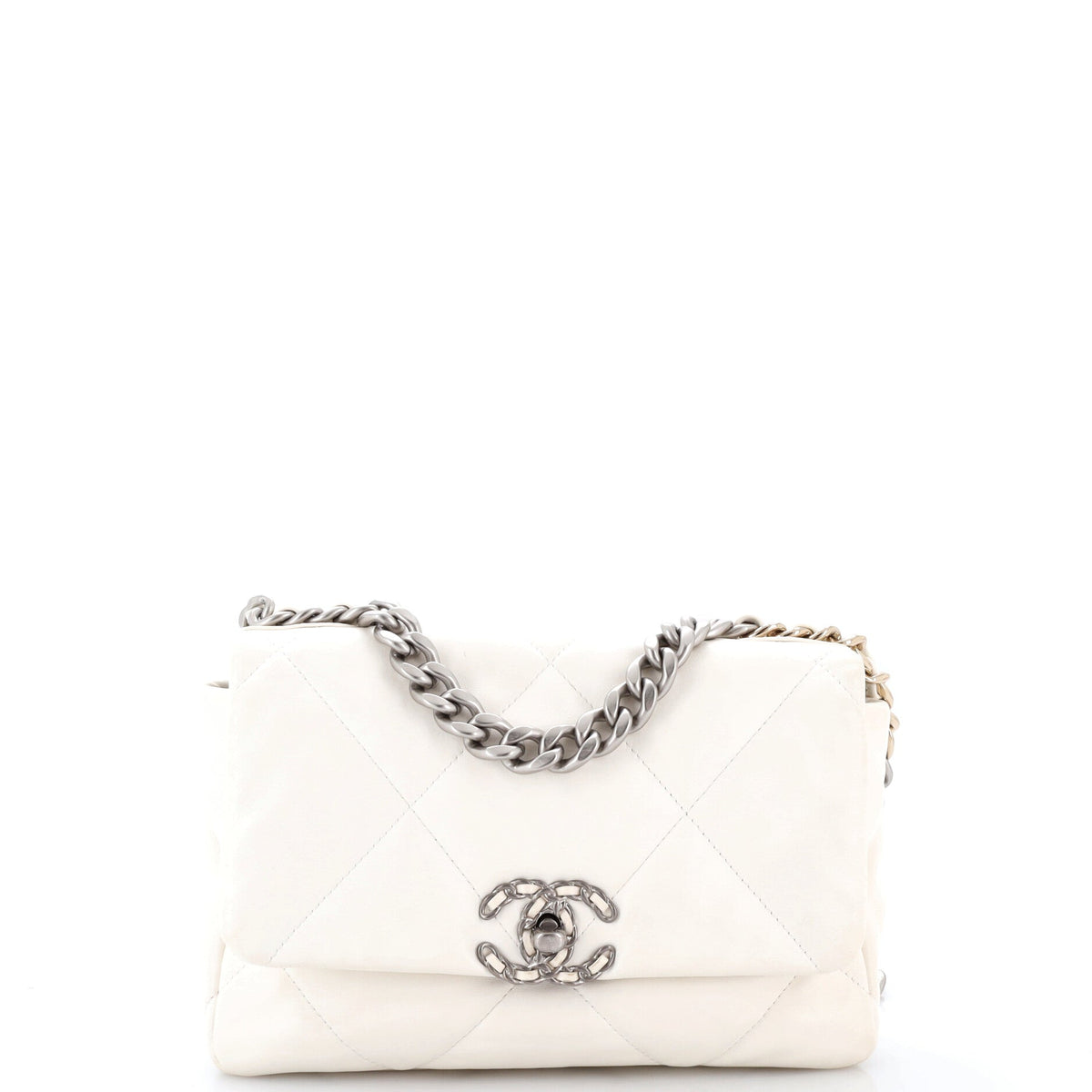 19 Flap Bag Quilted Leather Medium