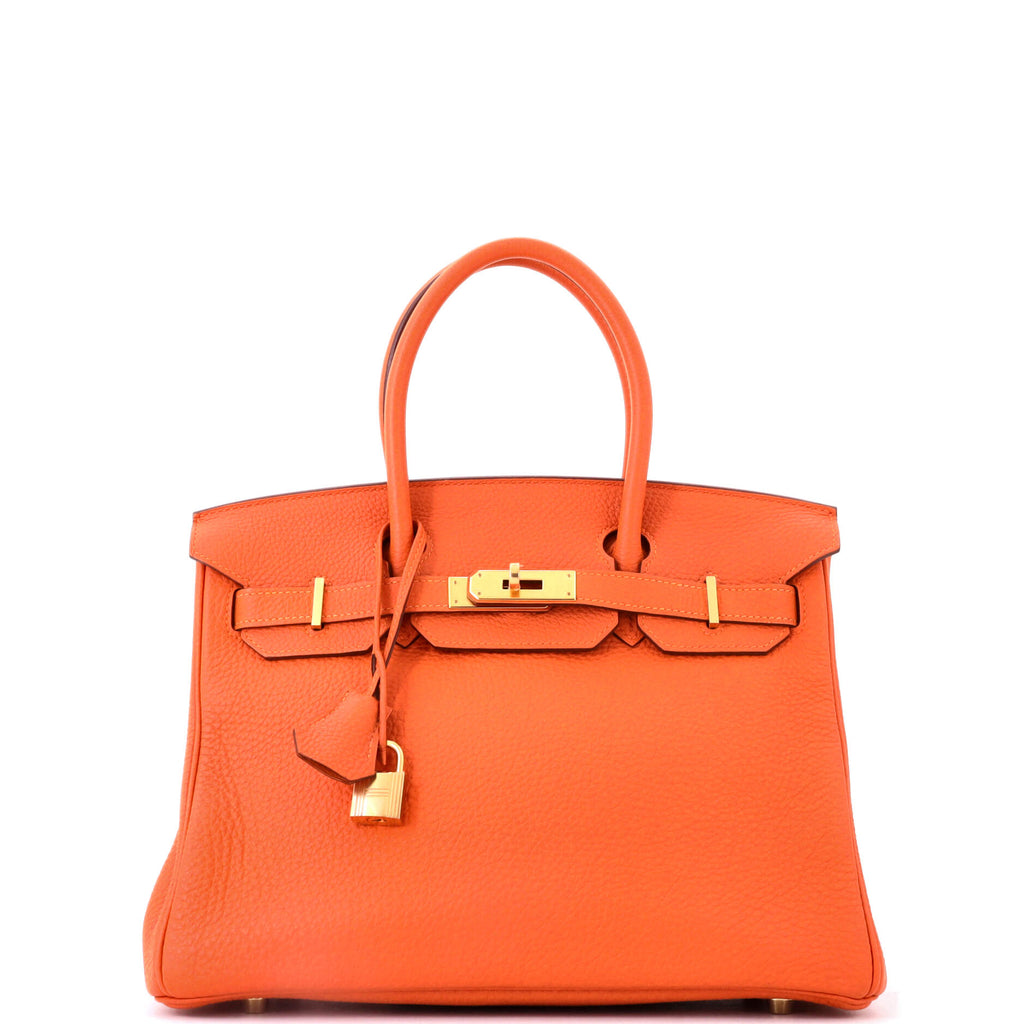 Birkin Handbag Orange H Togo with Gold Hardware 30