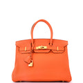 Birkin Handbag Orange H Togo with Gold Hardware 30