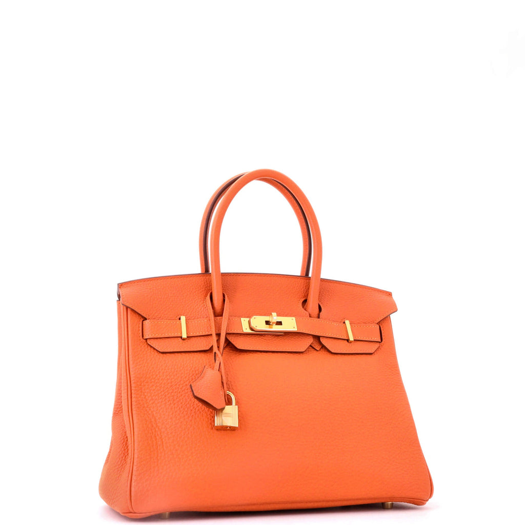 Birkin Handbag Orange H Togo with Gold Hardware 30