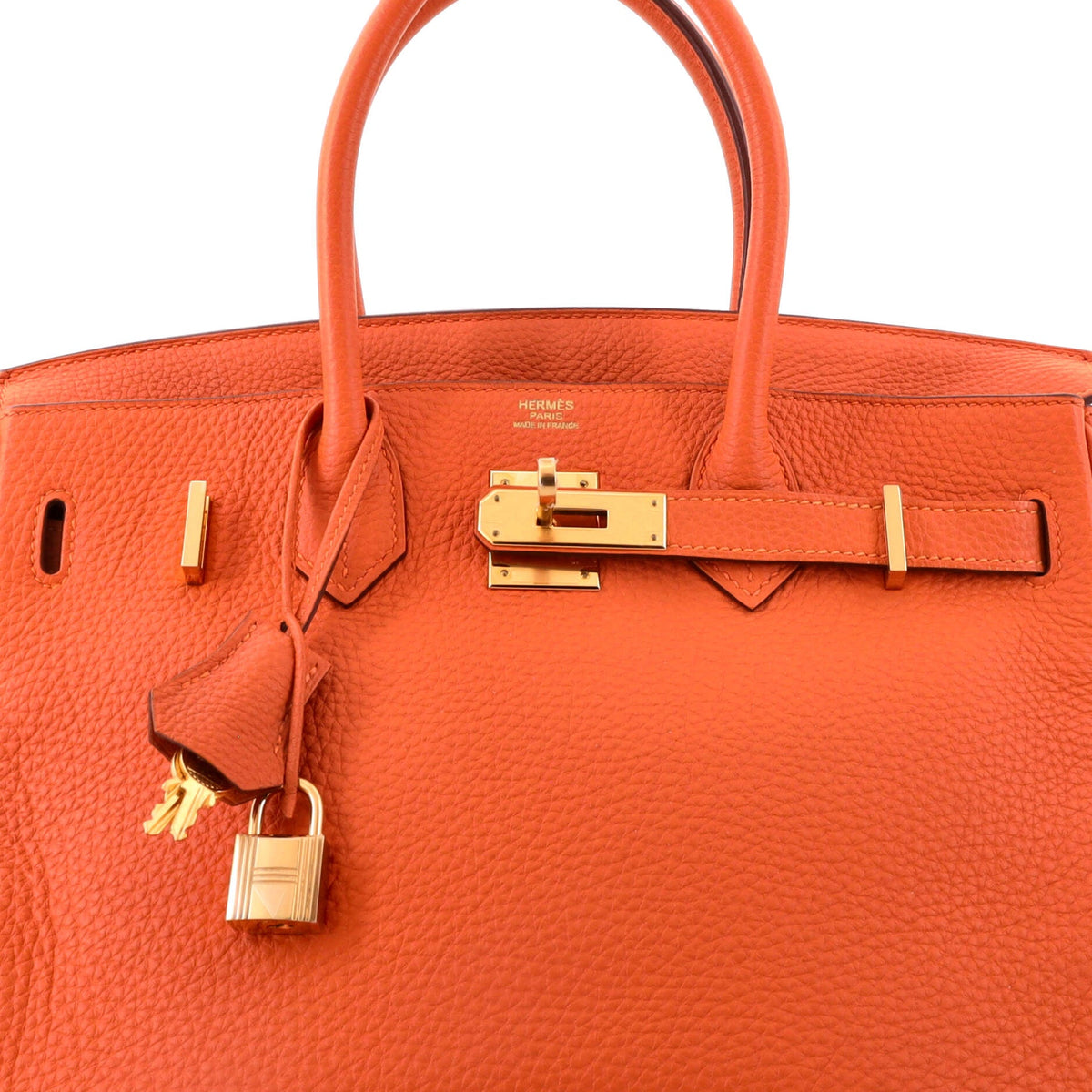 Birkin Handbag Orange H Togo with Gold Hardware 30