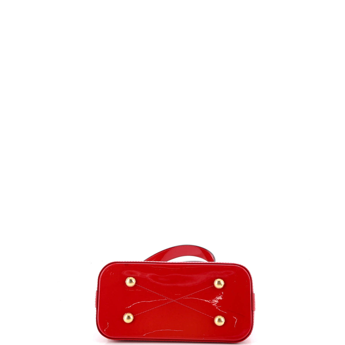 Alma Handbag Vernis with Monogram Canvas BB