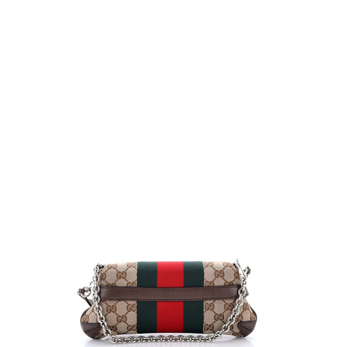 Horsebit NM Web Chain Clutch GG Canvas Small