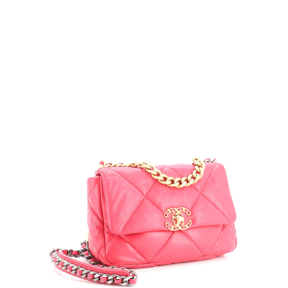 19 Flap Bag Quilted Leather Medium