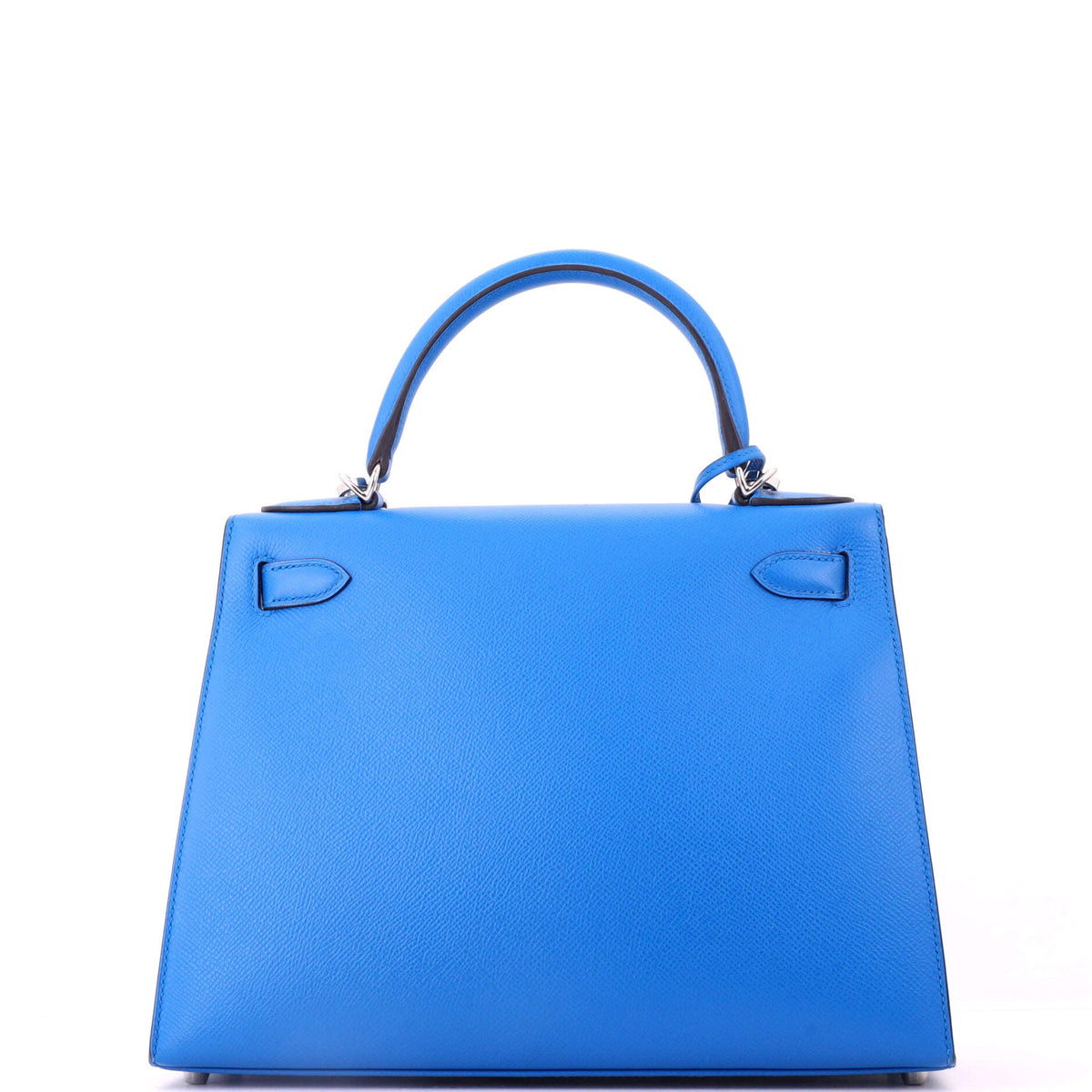 Kelly Handbag Bleu Zanzibar Epsom with Palladium Hardware 28