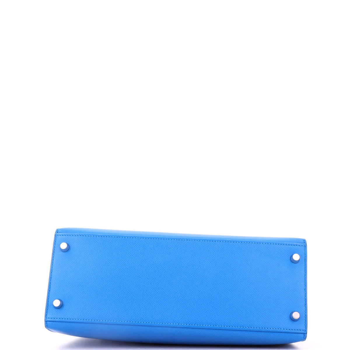 Kelly Handbag Bleu Zanzibar Epsom with Palladium Hardware 28
