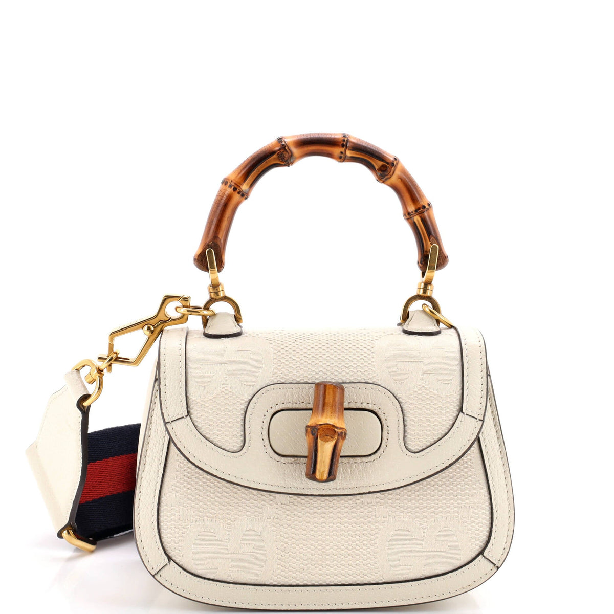 Bamboo 1947 Top Handle Bag Jumbo GG Canvas Mini