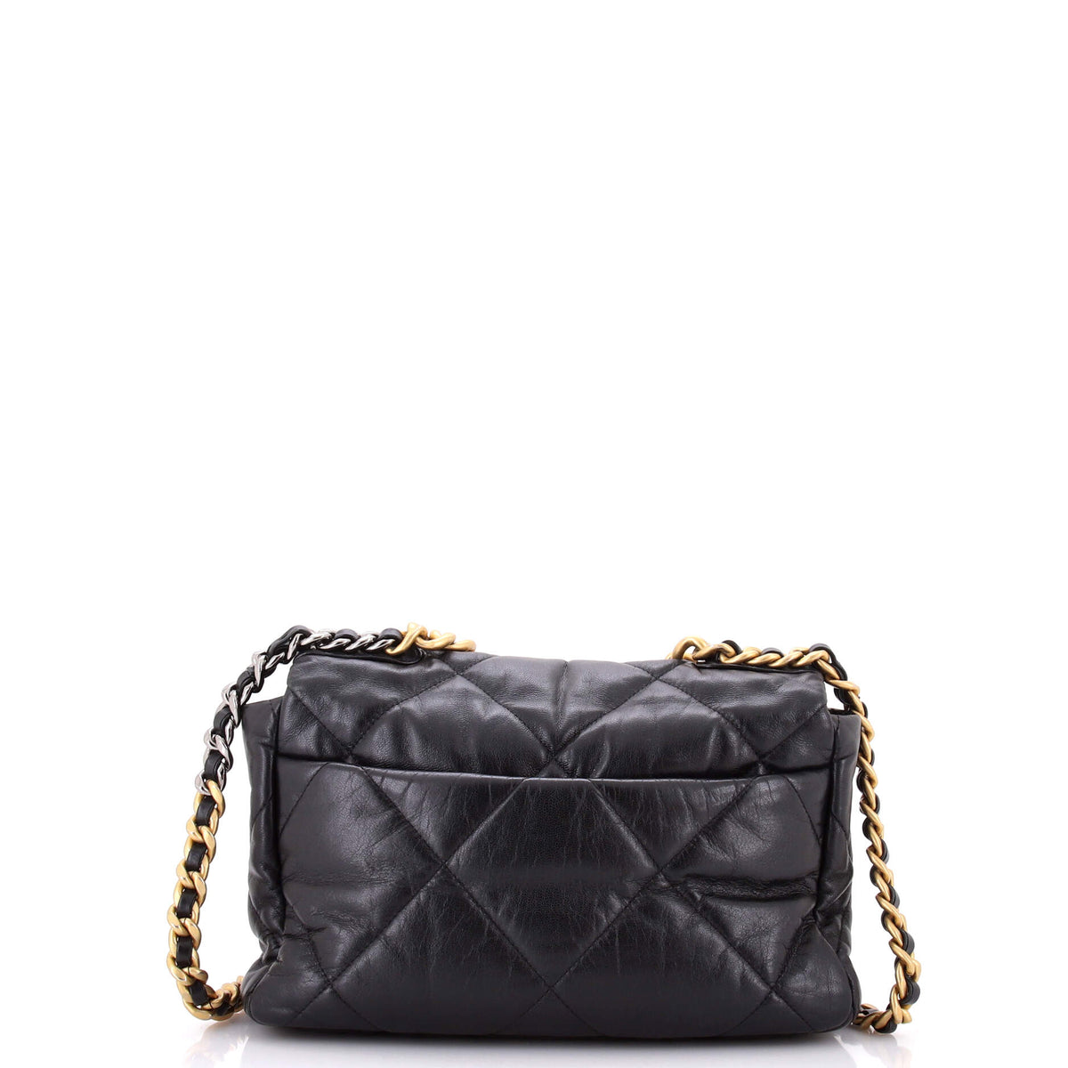 19 Flap Bag Quilted Leather Large