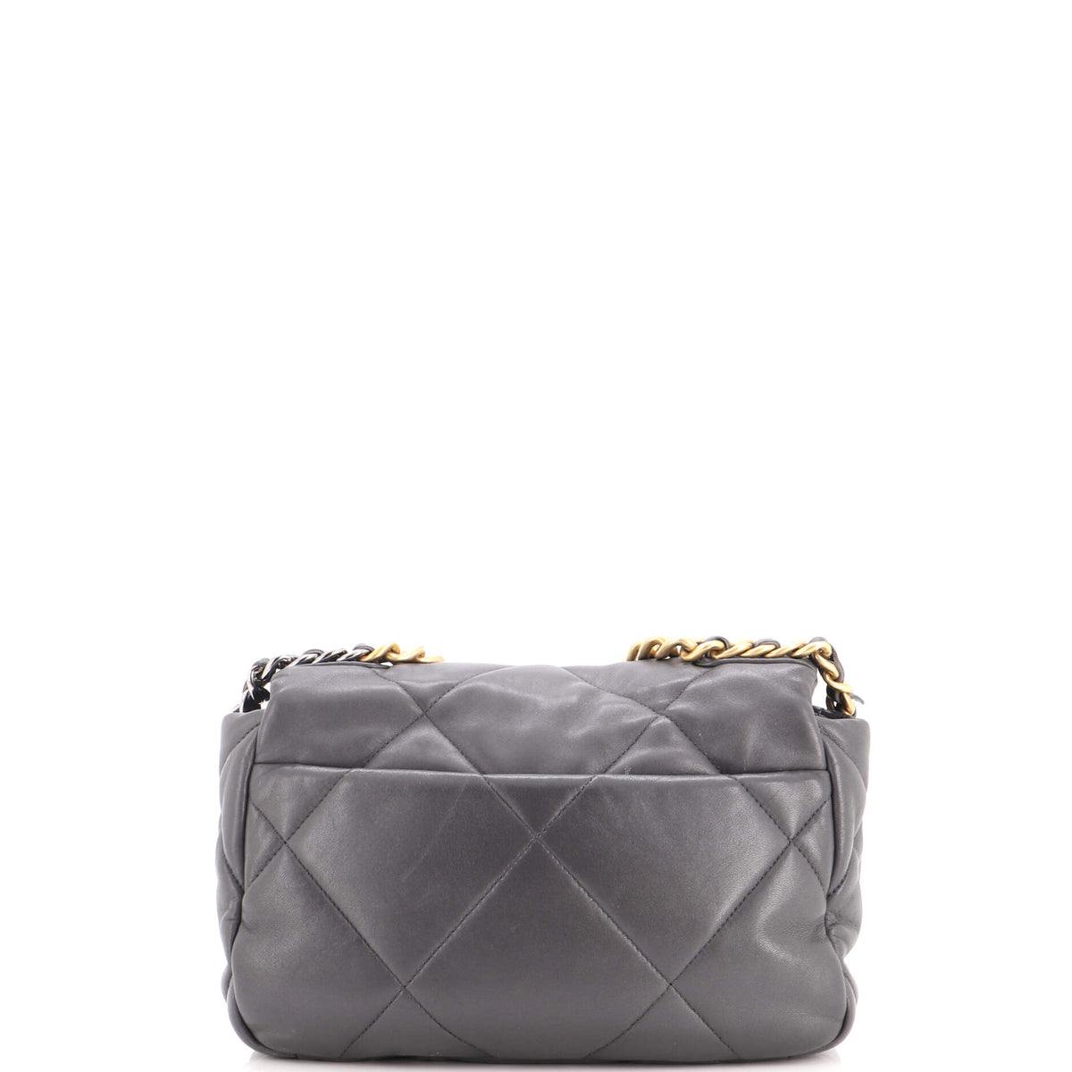 19 Flap Bag Quilted Stitched Lambskin Medium