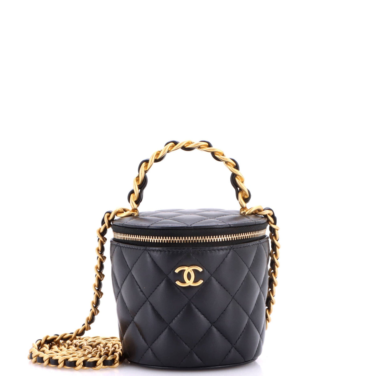 Afternoon Tea Vanity Bucket Bag Quilted Lambskin Mini