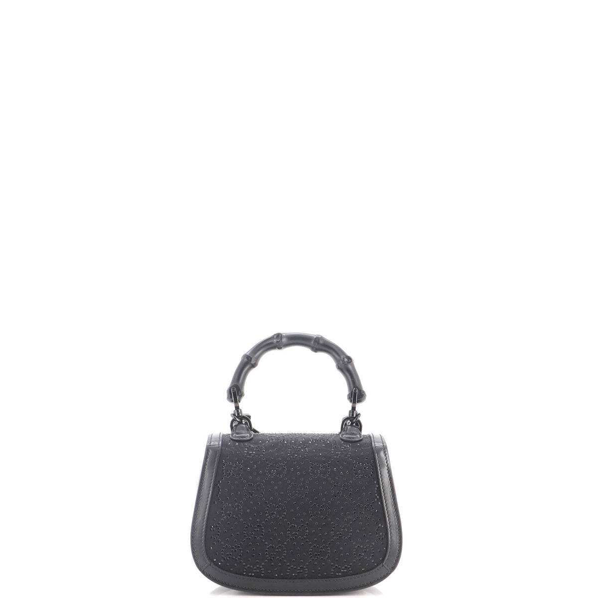 Bamboo 1947 Top Handle Bag Crystal Embellished GG Canvas Mini