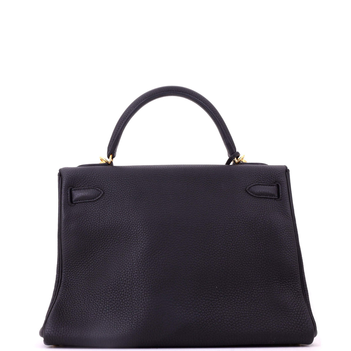 Kelly Handbag Noir Togo with Gold Hardware 32