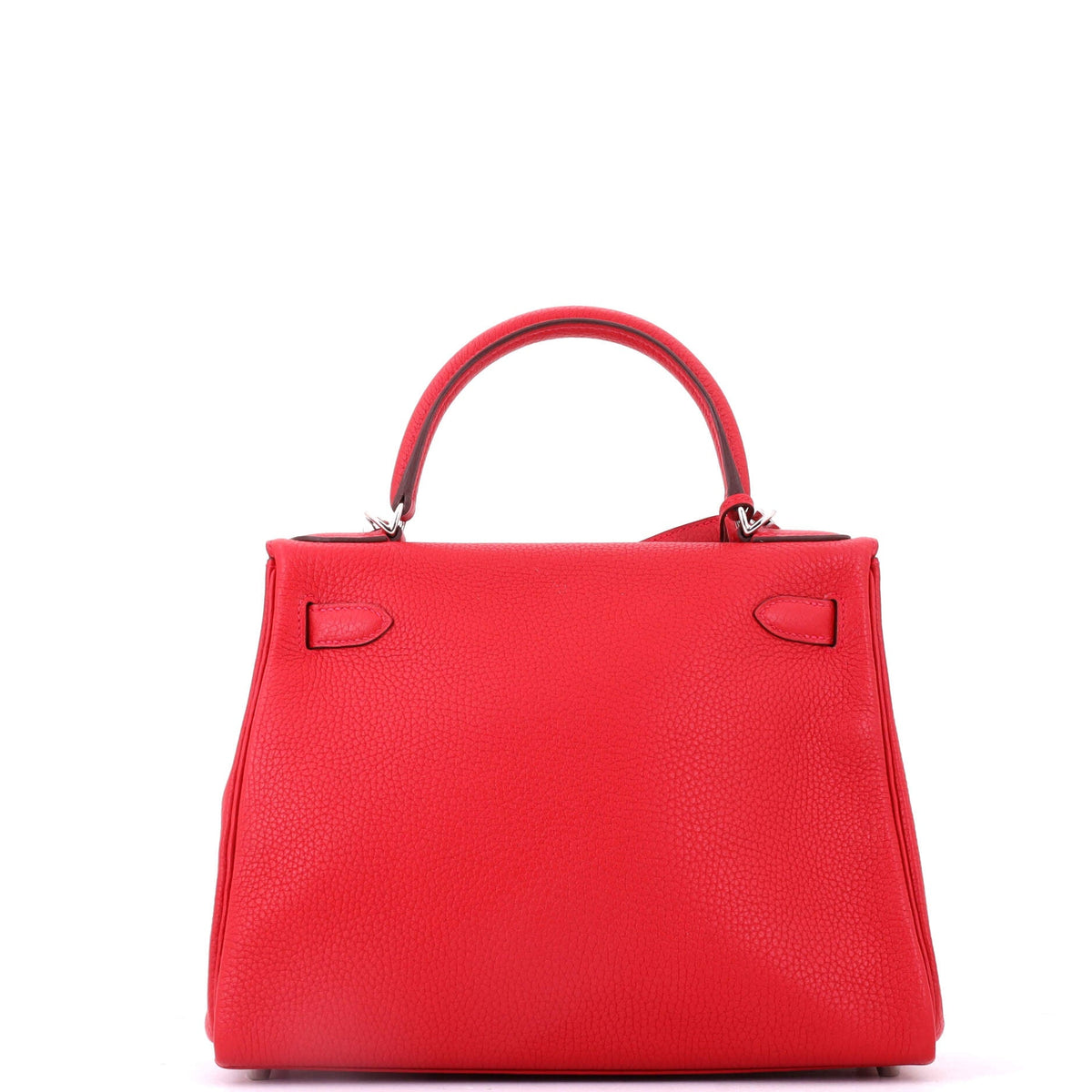 Kelly Handbag Rouge Casaque Togo with Palladium Hardware 28
